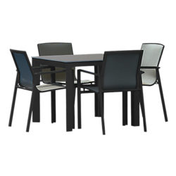 Westminster Madison Square 4 Seater Garden Dining Set Charcoal Grey